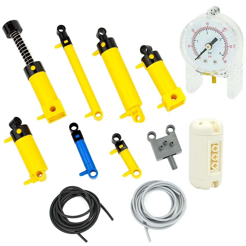 Pneumatic Cylinder Pump Technic Parts - Compatible With MCO-8800 Blocks Bricks Pneumatic
