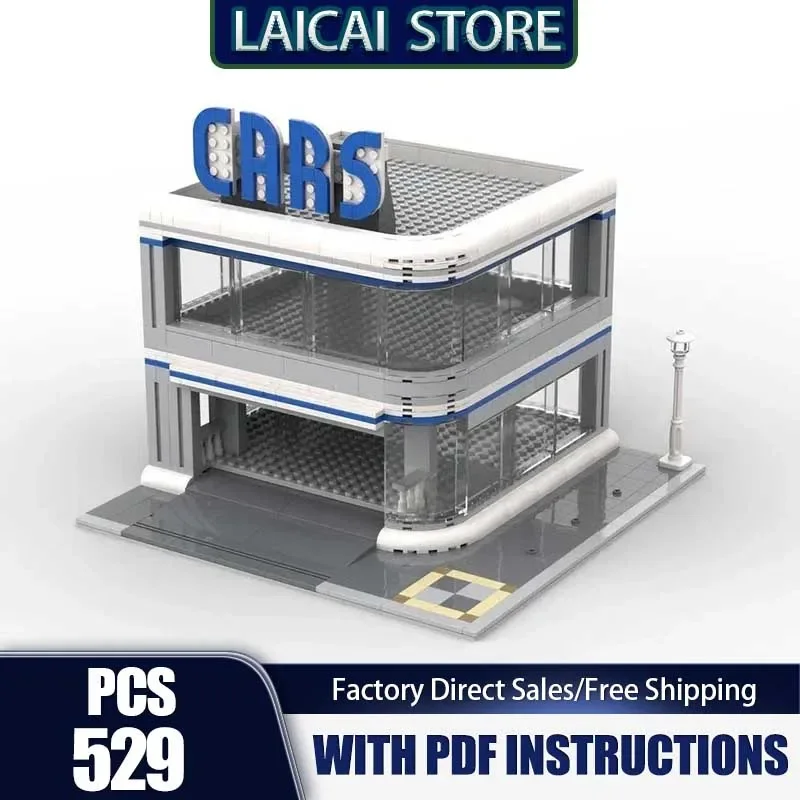 Moc Modular Building Street View Bricks - Moc Building Block Speed Parking Model