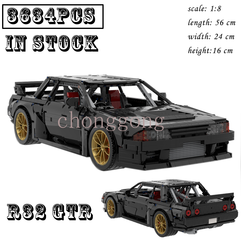 MOC-62624 1:8 Scale Skyline R3 - đánh giá và giá Moc Supercar Building Blocks 1/8 Scale