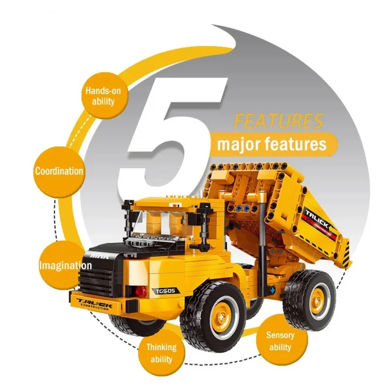 Technical Heavy Machinery Buil - đánh giá và giá Technical Crane Truck Excavator Blocks