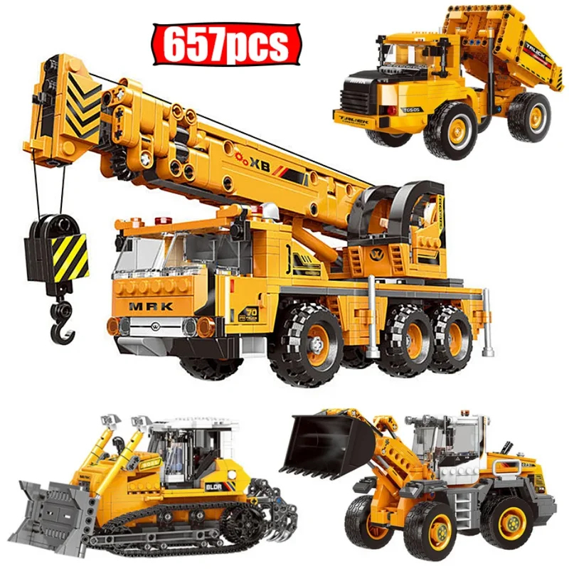 Technical Heavy Machinery Buil - đánh giá và giá Technical Crane Truck Excavator Blocks