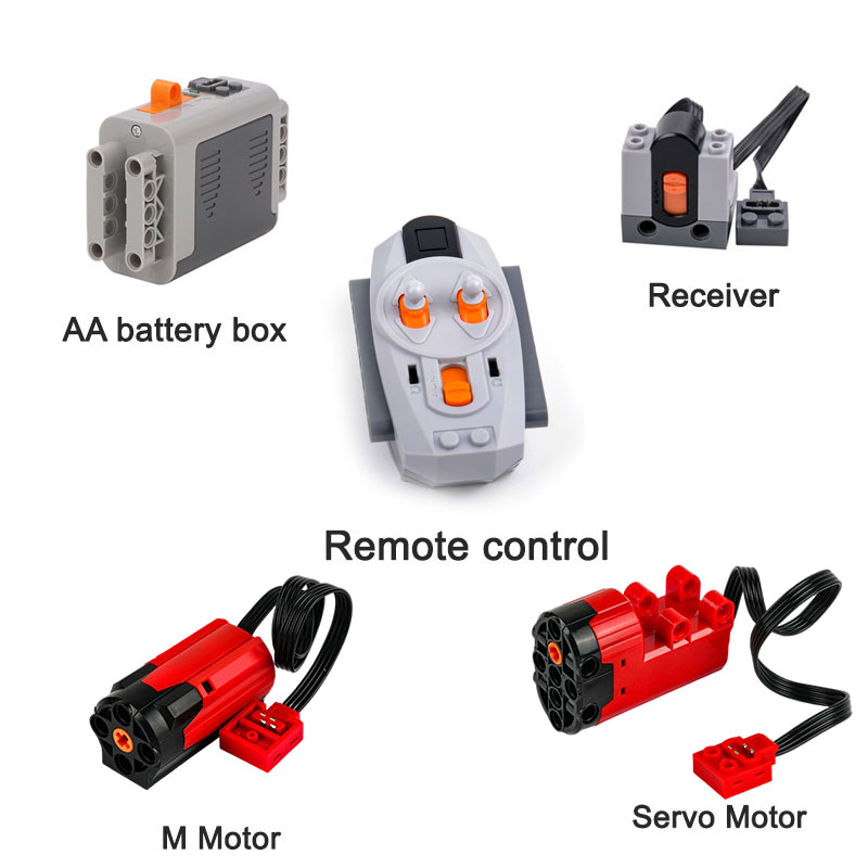 MOC M/L/XL/Servo Motor 88003 T - đánh giá và giá Power Functions Motor Battery Box Remote