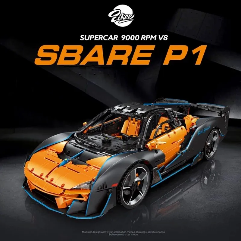 3862Pcs MOC 1:8 Technical SABR - đánh giá và giá Moc Supercar Building Blocks 1/8 Scale