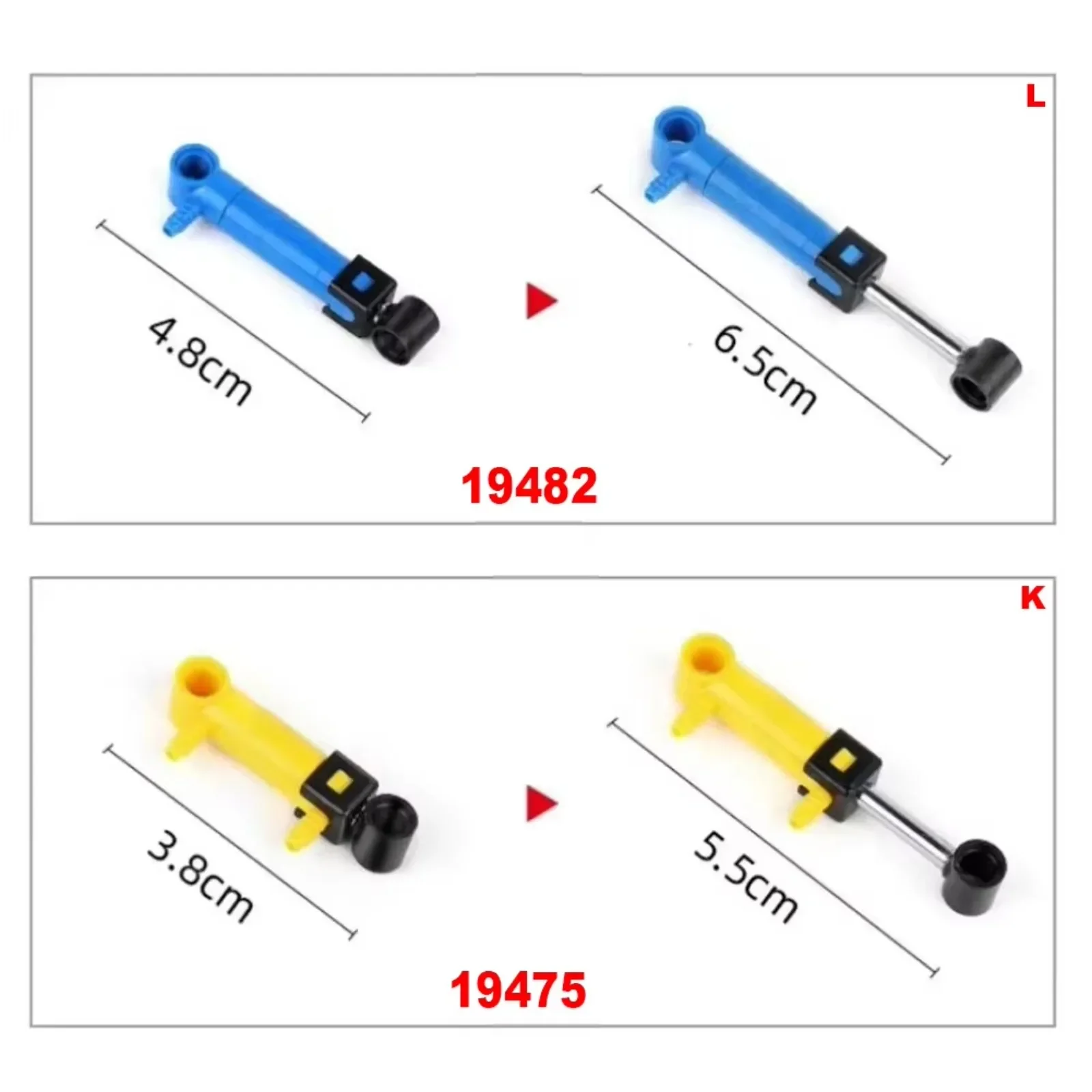 19pcs/lot MOC Pneumatic Parts  - đánh giá và giá Pneumatic Cylinder Pump Technic Parts